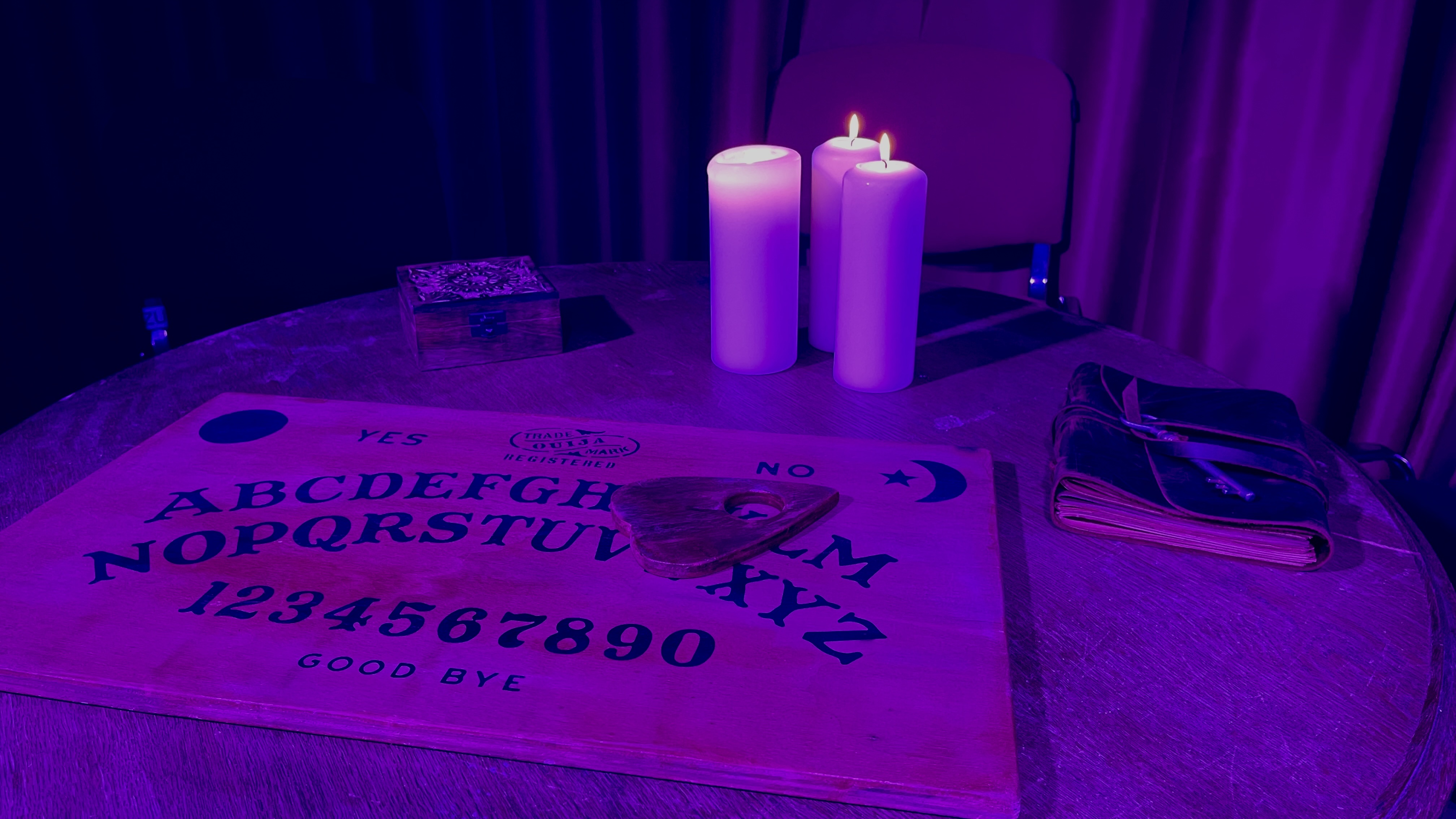 The old diary, candles, and props from Emma’s Diary